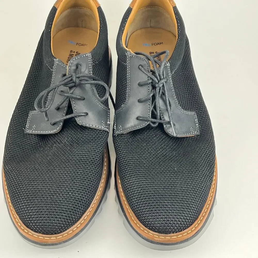 205599 SD50 BRAYDON PLAIN TOE MEN'S SHOES SIZE 10 M‎ NAVY KNIT JOHNSTON & MURPHY